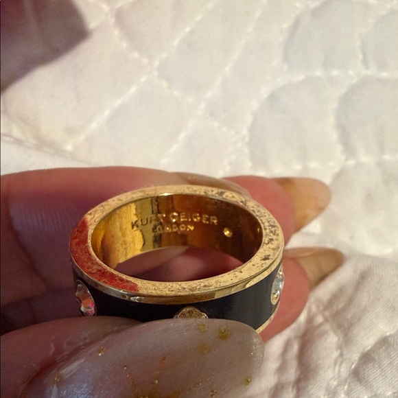 Kurt Geiger Gold and Black Ring stones - Picture 7 of 10